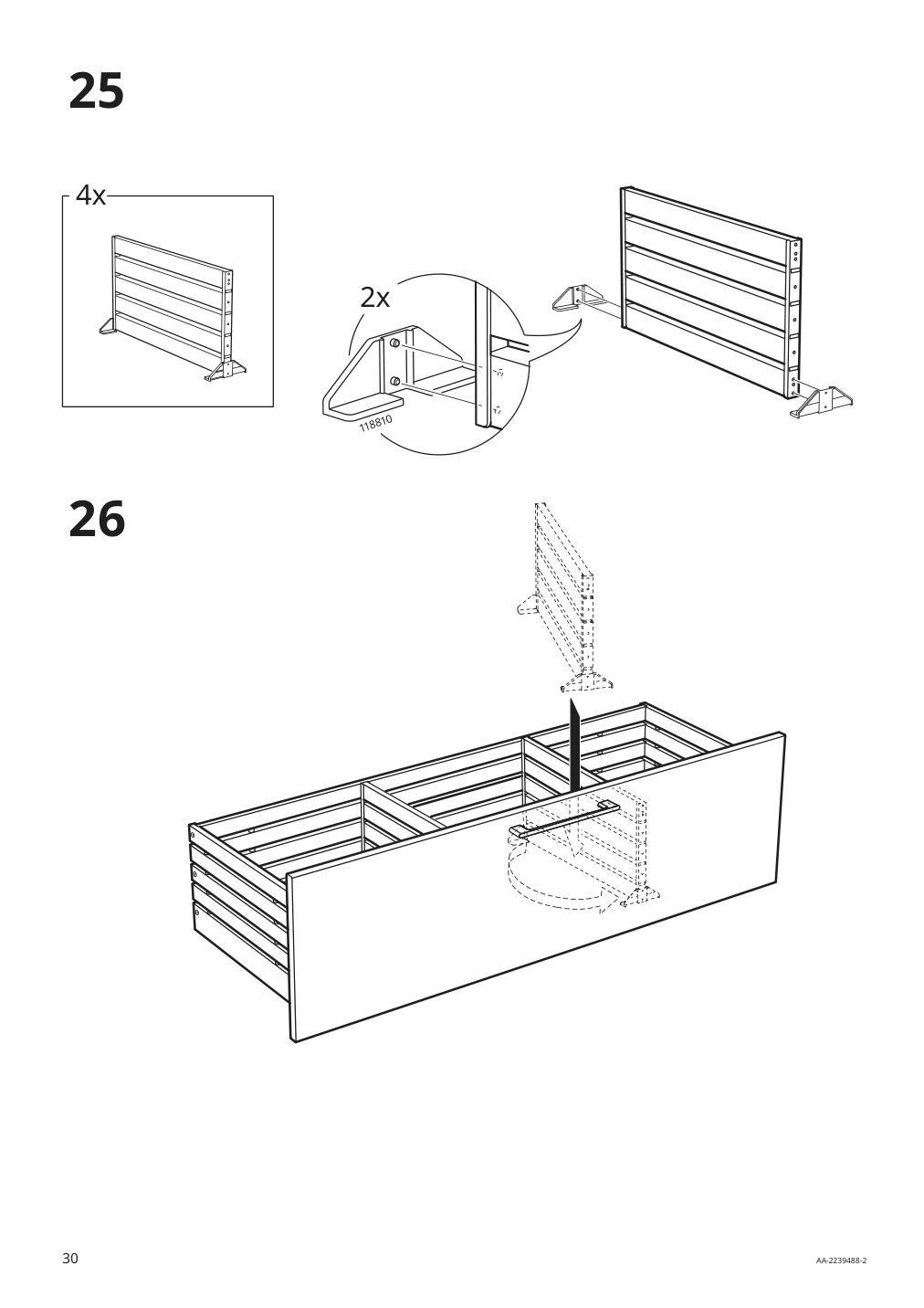 Assembly instructions for IKEA Godmorgon bathroom vanity with 2 drawers brown stained ash effect | Page 30 - IKEA GODMORGON Bathroom vanity with 2 drawers 704.578.83