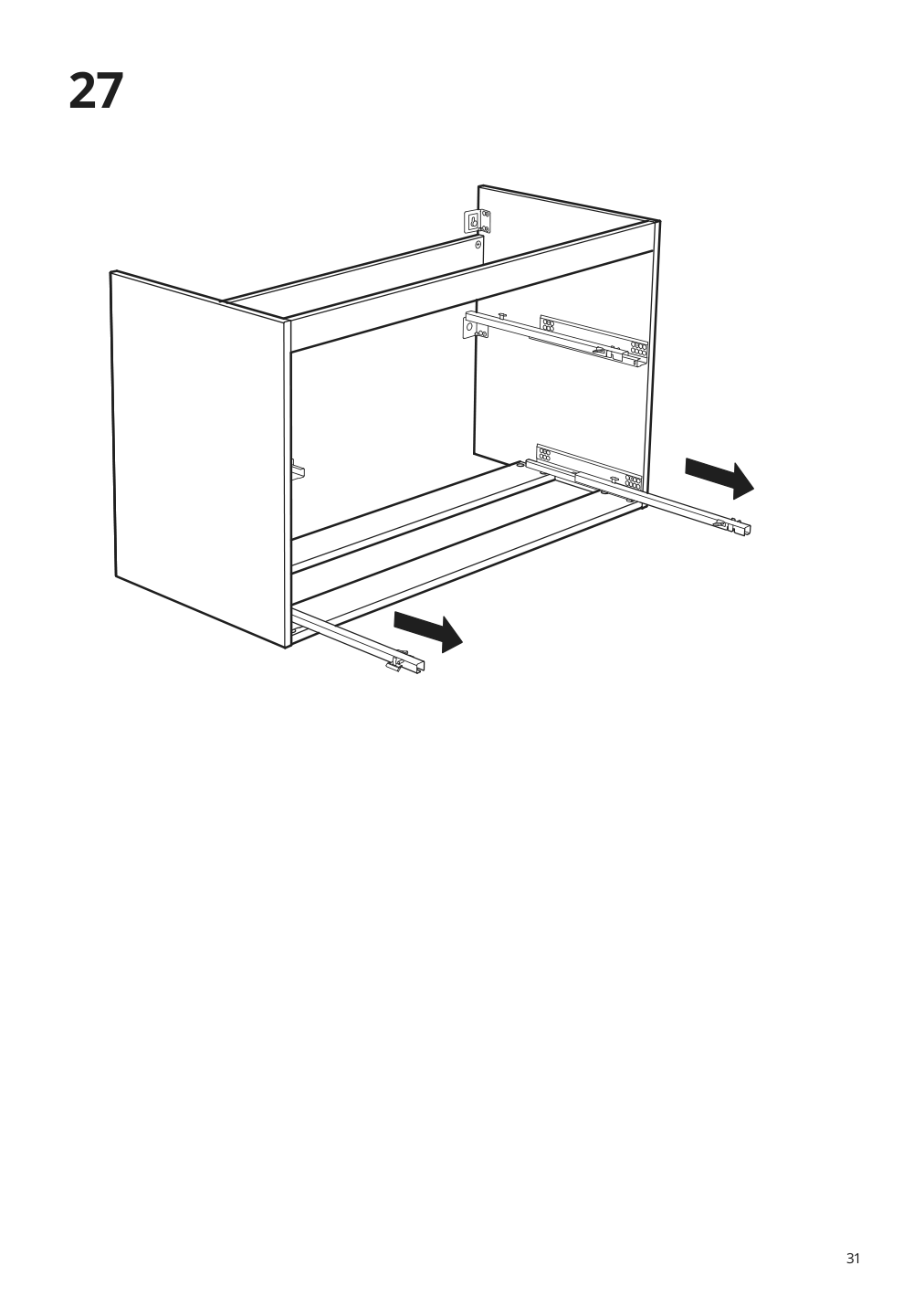 Assembly instructions for IKEA Godmorgon sink cabinet with 2 drawers brown stained ash effect | Page 31 - IKEA GODMORGON / ODENSVIK bathroom furniture, set of 6 393.223.25