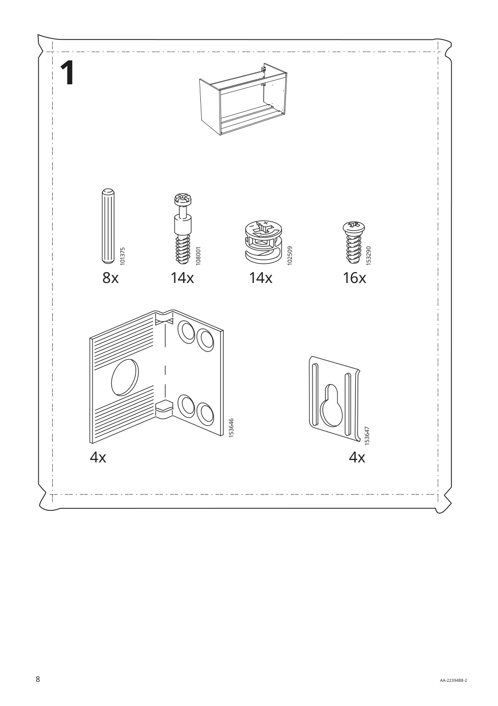 Assembly instructions for IKEA Godmorgon bathroom vanity with 2 drawers brown stained ash effect | Page 8 - IKEA GODMORGON Bathroom vanity with 2 drawers 704.578.83