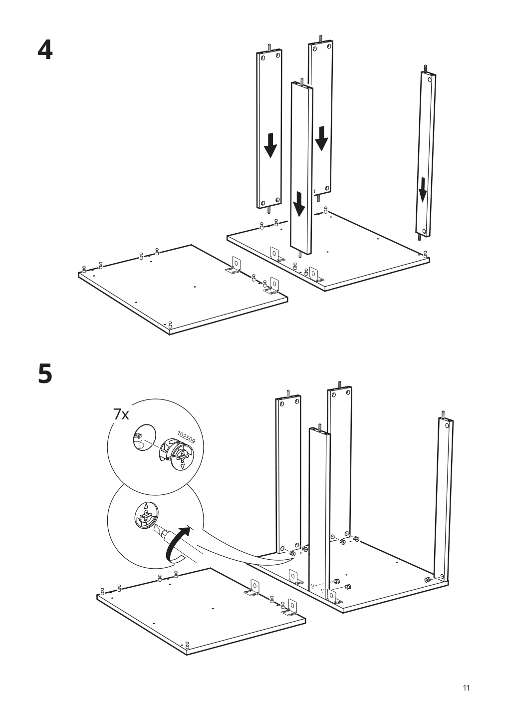 Assembly instructions for IKEA Godmorgon sink cabinet with 2 drawers brown stained ash effect | Page 11 - IKEA GODMORGON / ODENSVIK sink cabinet with 2 drawers 793.202.73