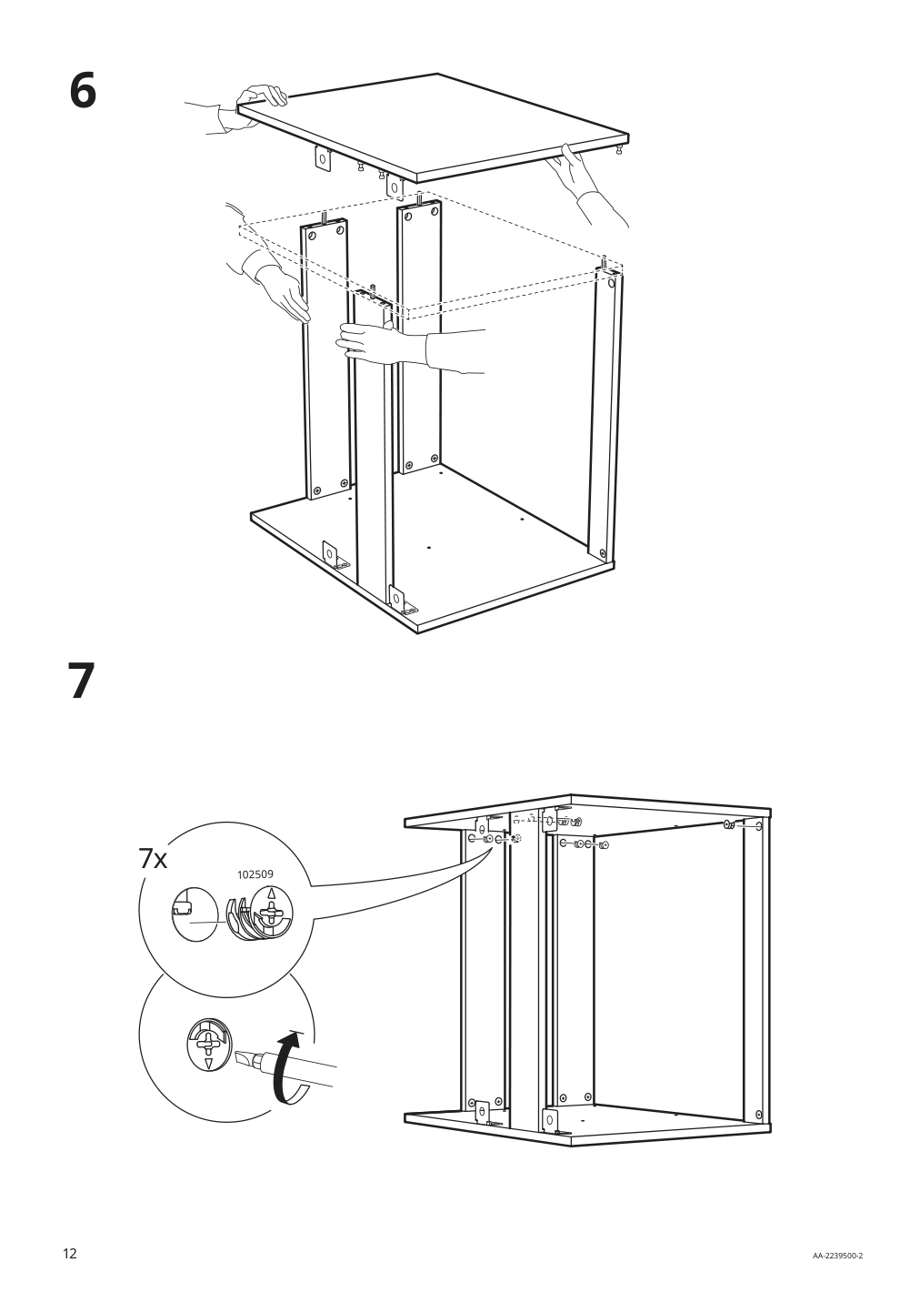 Assembly instructions for IKEA Godmorgon sink cabinet with 2 drawers brown stained ash effect | Page 12 - IKEA GODMORGON / TOLKEN sink cabinet with 2 drawers 193.053.36