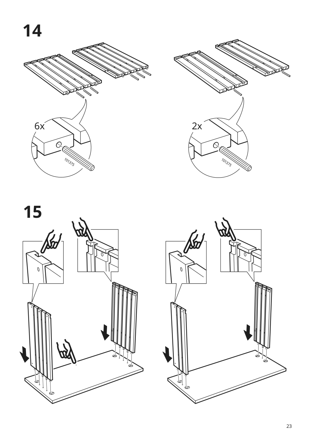 Assembly instructions for IKEA Godmorgon sink cabinet with 2 drawers brown stained ash effect | Page 23 - IKEA GODMORGON sink cabinet with 2 drawers 004.579.09