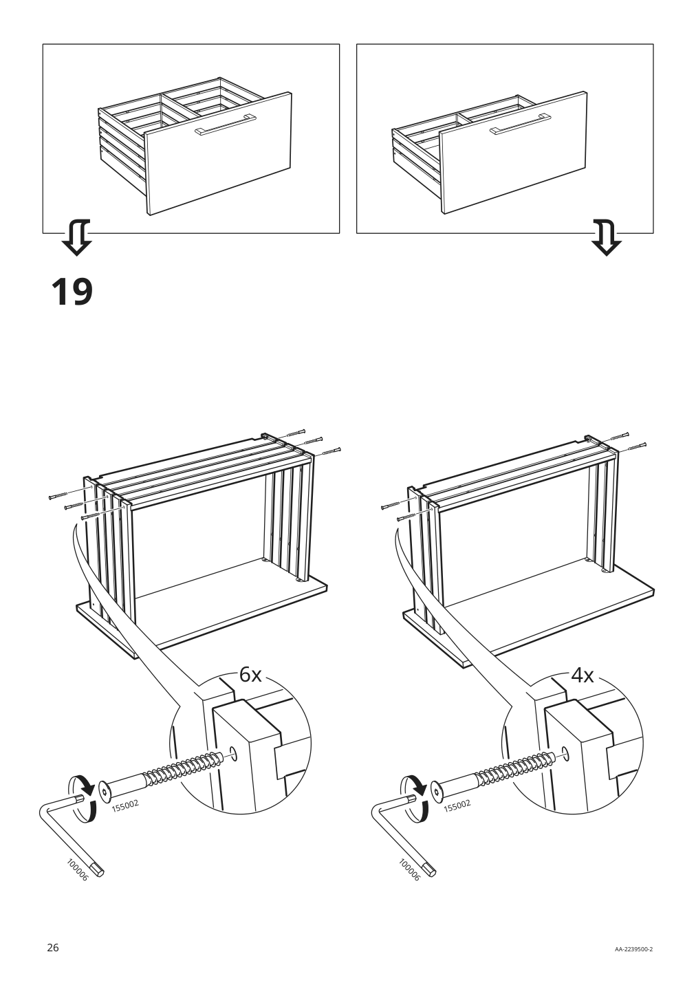 Assembly instructions for IKEA Godmorgon sink cabinet with 2 drawers brown stained ash effect | Page 26 - IKEA GODMORGON / ODENSVIK sink cabinet with 2 drawers 793.202.73