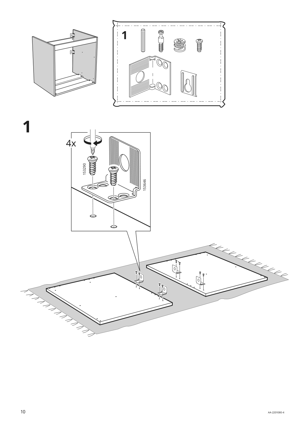 Assembly instructions for IKEA Godmorgon sink cabinet with 2 drawers gillburen dark gray | Page 10 - IKEA GODMORGON/TOLKEN / HÖRVIK sink cabinet w countertop sink 694.853.87