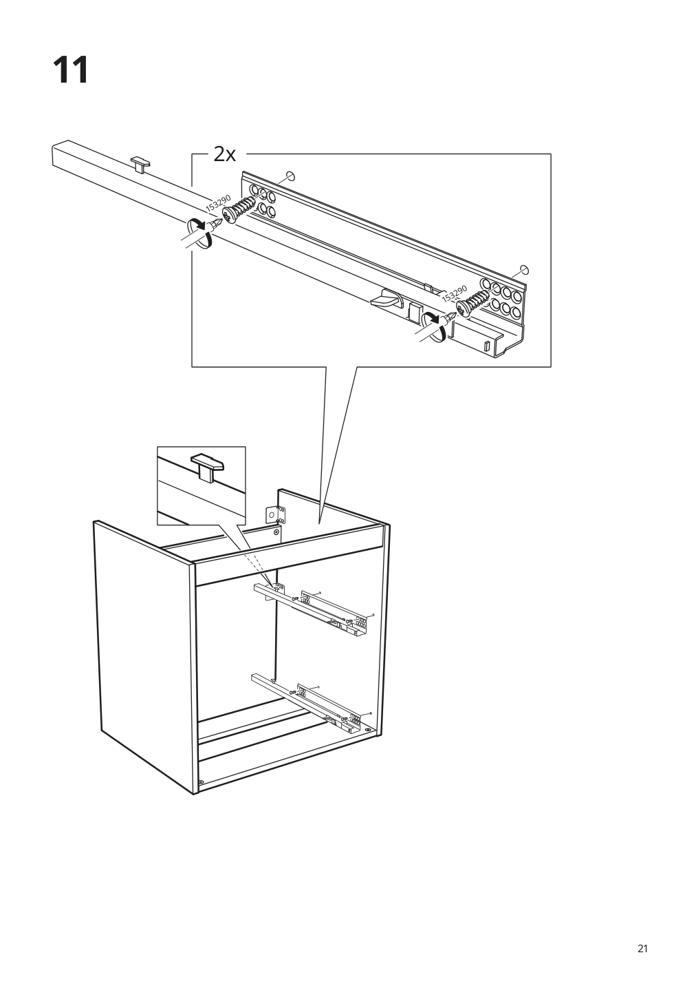 Assembly instructions for IKEA Godmorgon sink cabinet with 2 drawers gillburen dark gray | Page 21 - IKEA GODMORGON/TOLKEN / TÖRNVIKEN sink cabinet with 3 drawers 593.397.06