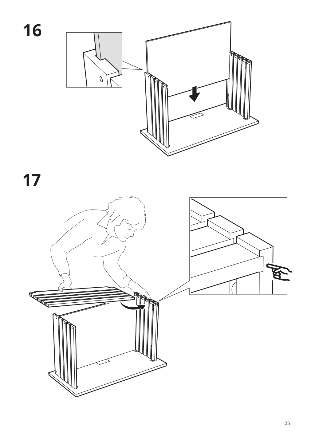 Assembly instructions for IKEA Godmorgon sink cabinet with 2 drawers gillburen dark gray | Page 25 - IKEA GODMORGON / BRÅVIKEN sink cabinet with 2 drawers 193.384.93