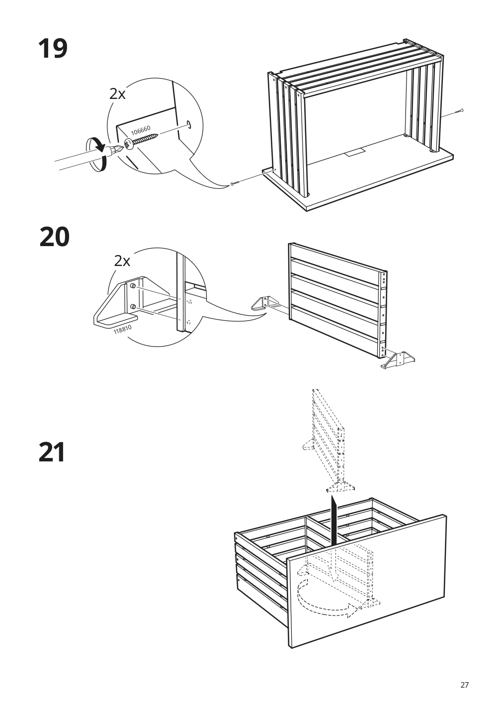 Assembly instructions for IKEA Godmorgon sink cabinet with 2 drawers gillburen dark gray | Page 27 - IKEA GODMORGON / BRÅVIKEN sink cabinet with 2 drawers 193.384.93