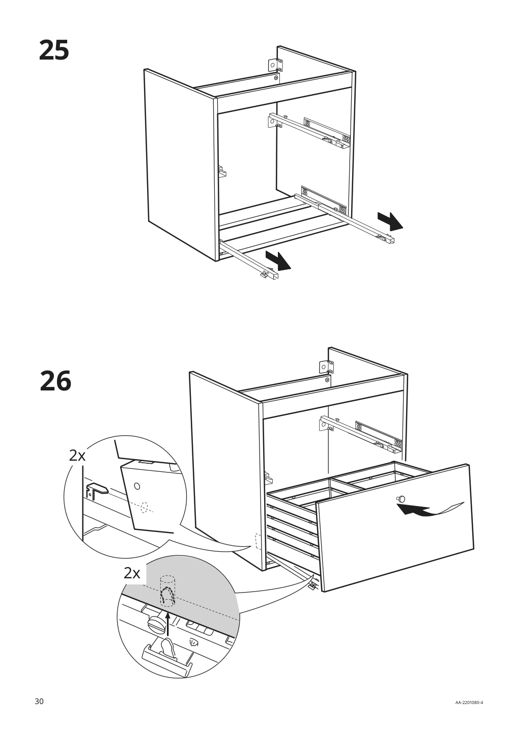 Assembly instructions for IKEA Godmorgon sink cabinet with 2 drawers gillburen dark gray | Page 30 - IKEA GODMORGON/TOLKEN / HÖRVIK sink cabinet w countertop sink 694.853.87