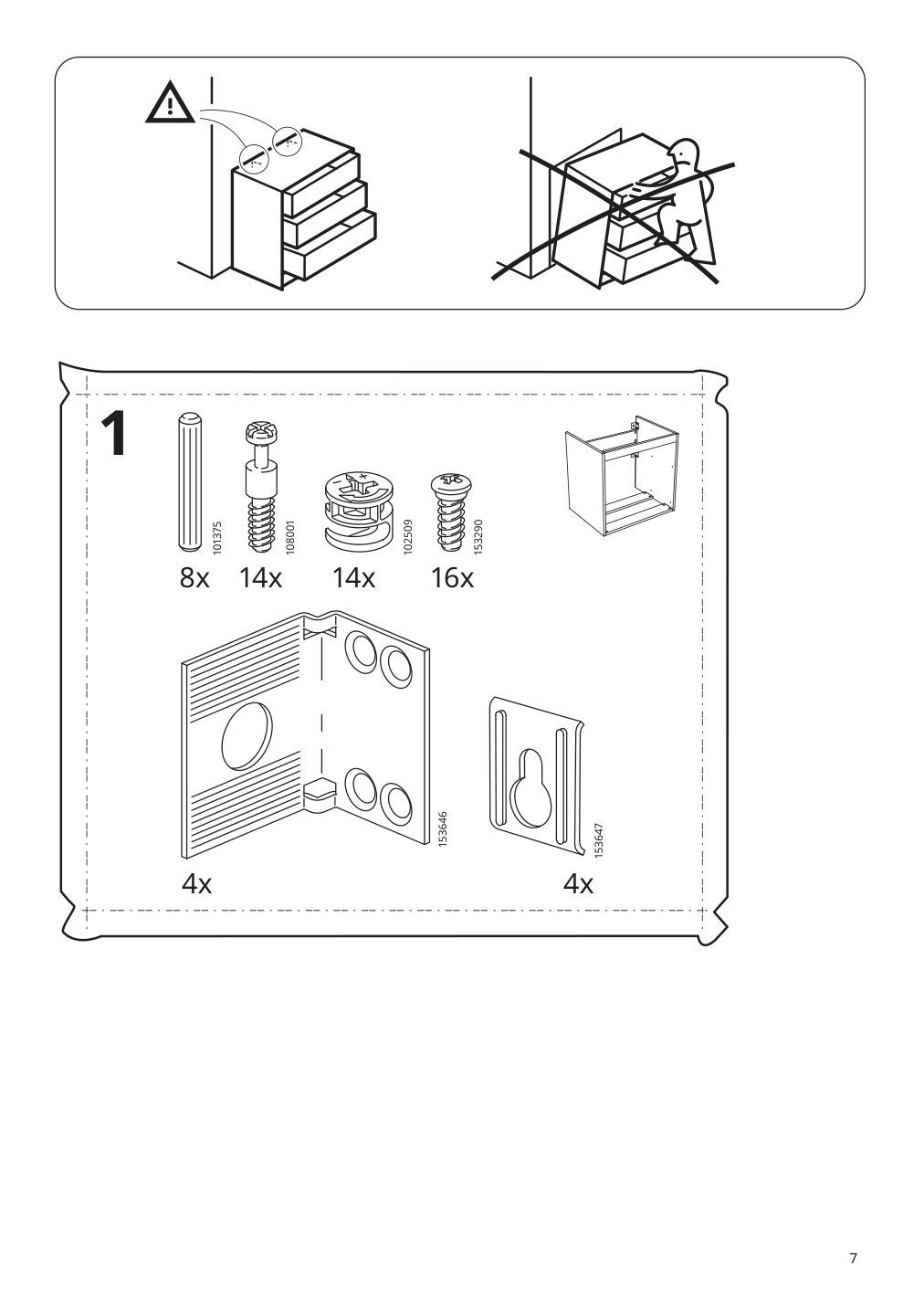 Assembly instructions for IKEA Godmorgon sink cabinet with 2 drawers gillburen dark gray | Page 7 - IKEA GODMORGON/TOLKEN / TÖRNVIKEN sink cabinet with 3 drawers 593.397.06