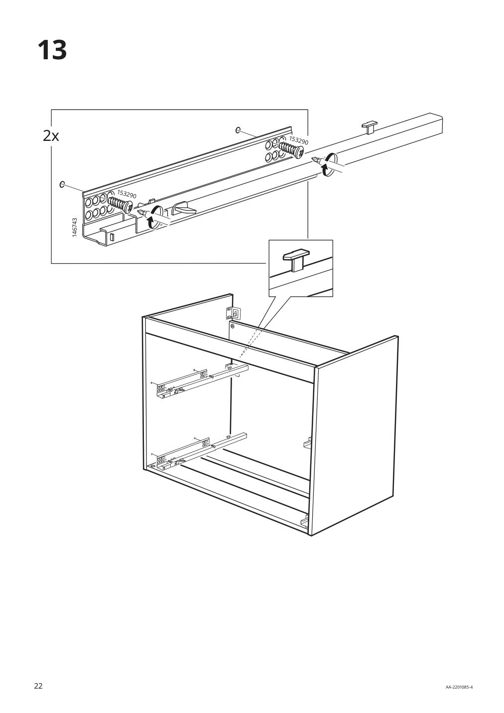 Assembly instructions for IKEA Godmorgon sink cabinet with 2 drawers gillburen dark gray | Page 22 - IKEA GODMORGON/TOLKEN / TÖRNVIKEN cabinet, countertop, 19 5/8" sink 693.385.13