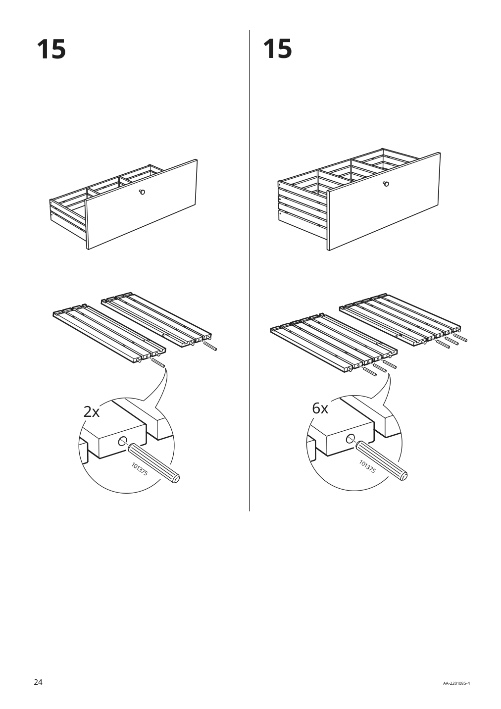 Assembly instructions for IKEA Godmorgon sink cabinet with 2 drawers gillburen dark gray | Page 24 - IKEA GODMORGON/TOLKEN / TÖRNVIKEN cabinet, countertop, 19 5/8" sink 693.385.13