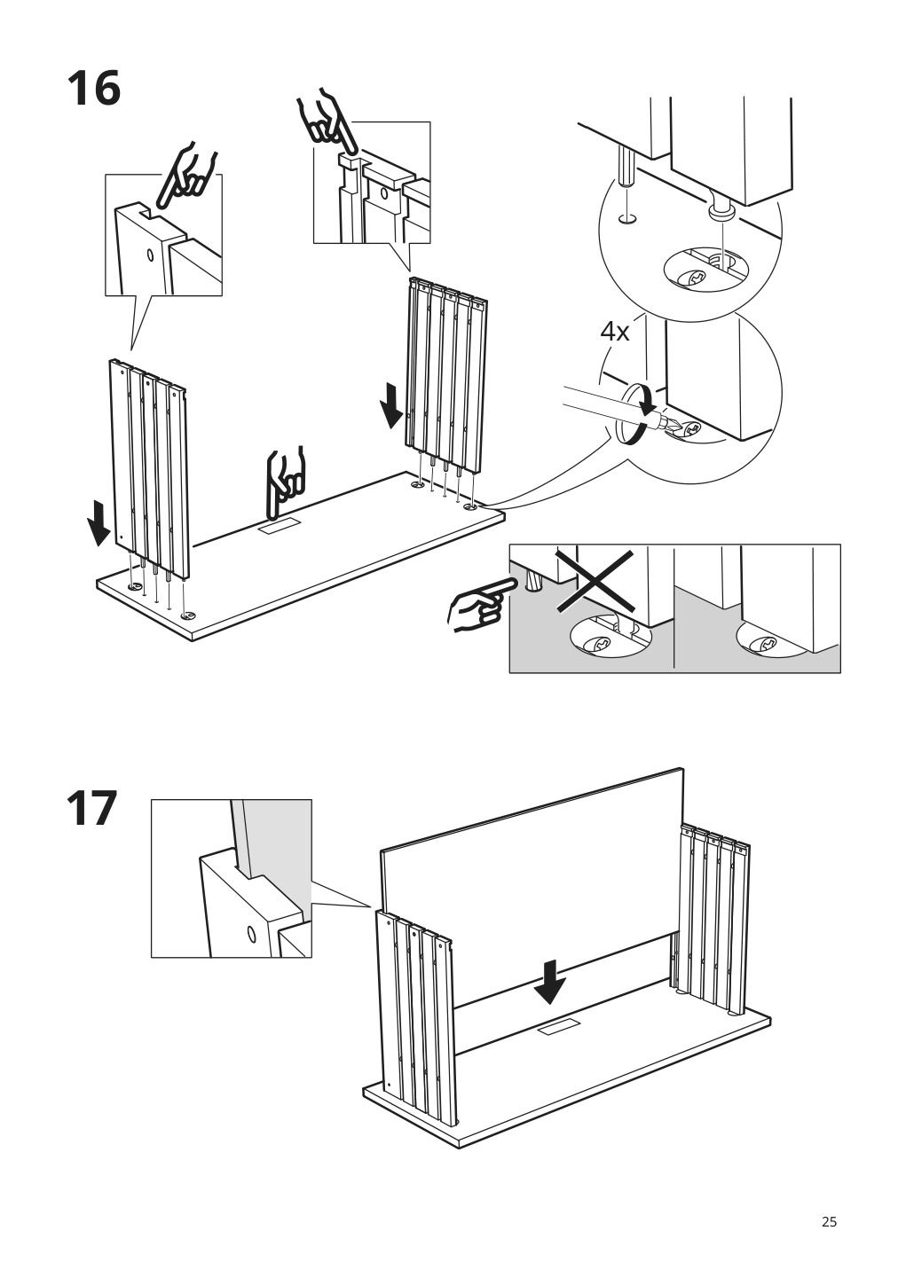 Assembly instructions for IKEA Godmorgon sink cabinet with 2 drawers gillburen dark gray | Page 25 - IKEA GODMORGON sink cabinet with 2 drawers 504.827.46