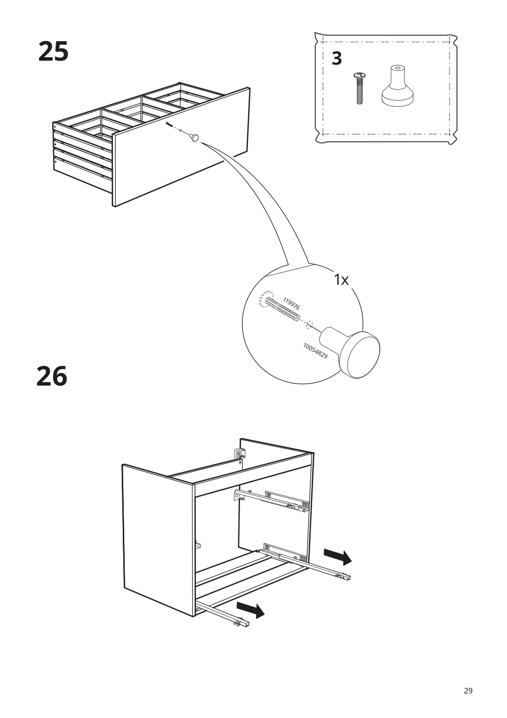 Assembly instructions for IKEA Godmorgon sink cabinet with 2 drawers gillburen dark gray | Page 29 - IKEA GODMORGON/TOLKEN / TÖRNVIKEN cabinet, countertop, 19 5/8" sink 693.385.13