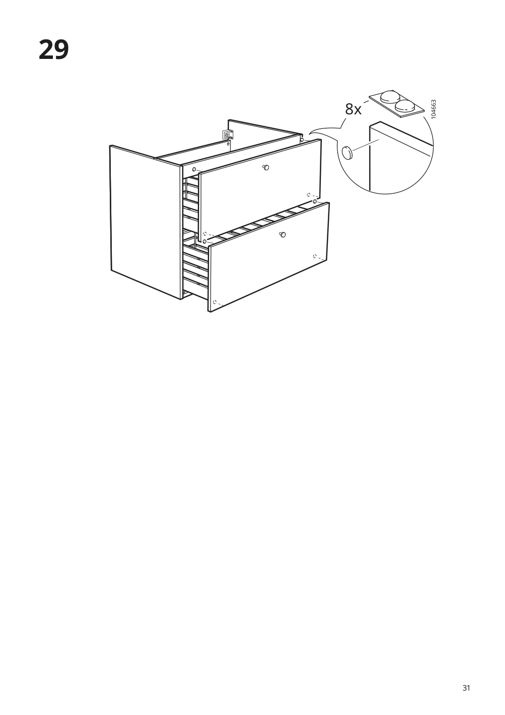 Assembly instructions for IKEA Godmorgon sink cabinet with 2 drawers gillburen dark gray | Page 31 - IKEA GODMORGON / ODENSVIK sink cabinet with 2 drawers 493.384.77