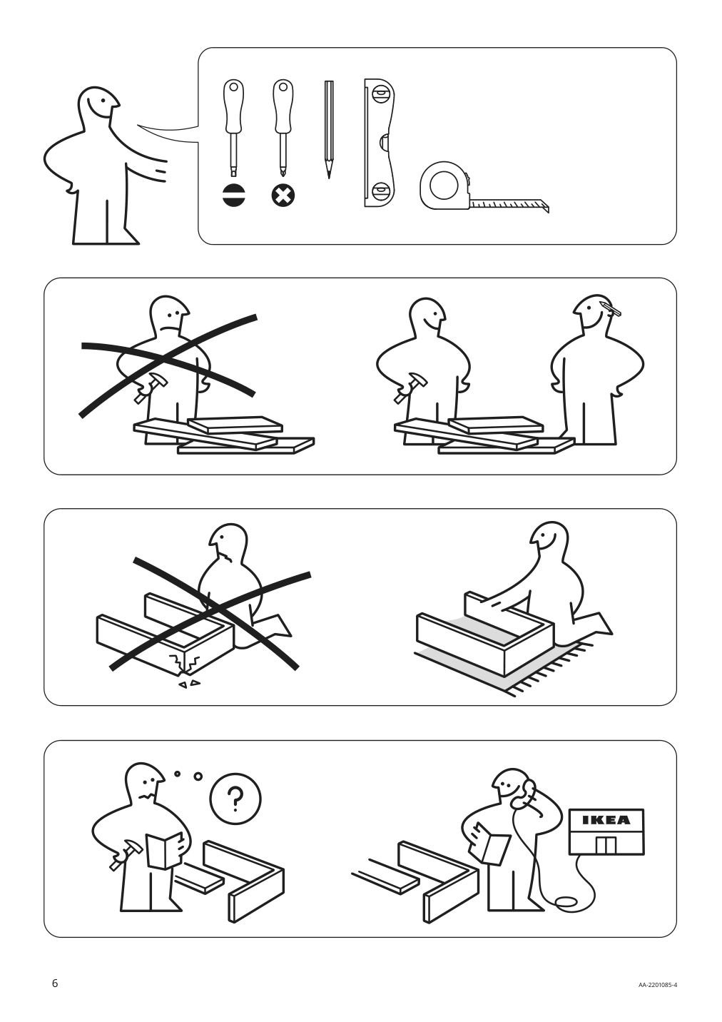 Assembly instructions for IKEA Godmorgon sink cabinet with 2 drawers gillburen dark gray | Page 6 - IKEA GODMORGON/TOLKEN / TÖRNVIKEN cabinet, countertop, 19 5/8" sink 693.385.13