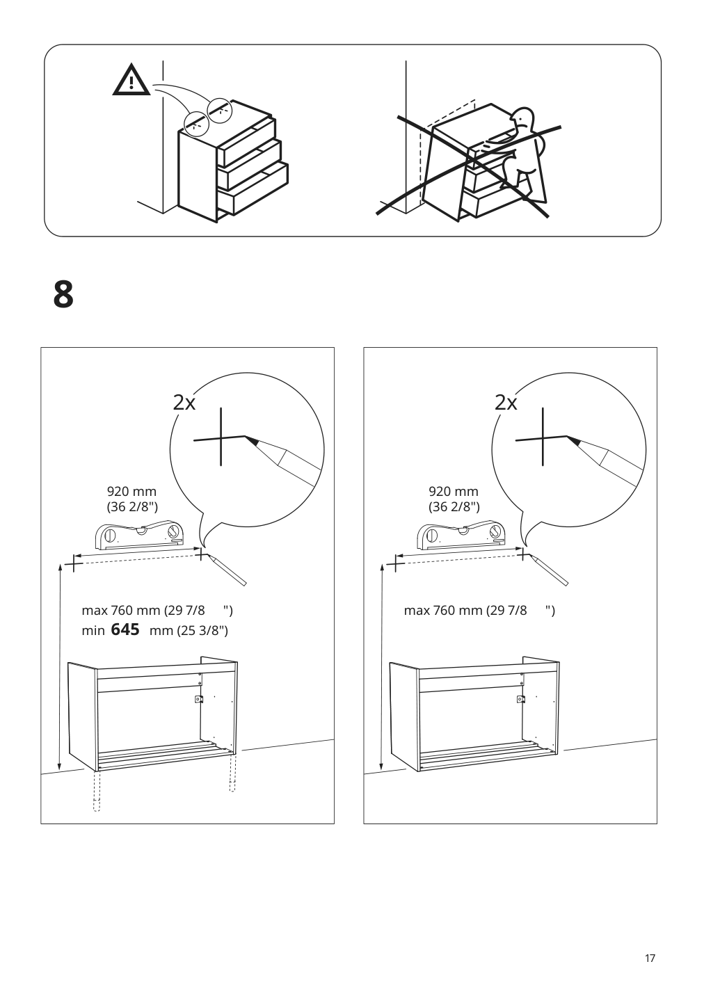 Assembly instructions for IKEA Godmorgon sink cabinet with 2 drawers gillburen dark gray | Page 17 - IKEA GODMORGON/TOLKEN / HÖRVIK cabinet, top + 17 3/4x12 2/8" sink 293.384.97