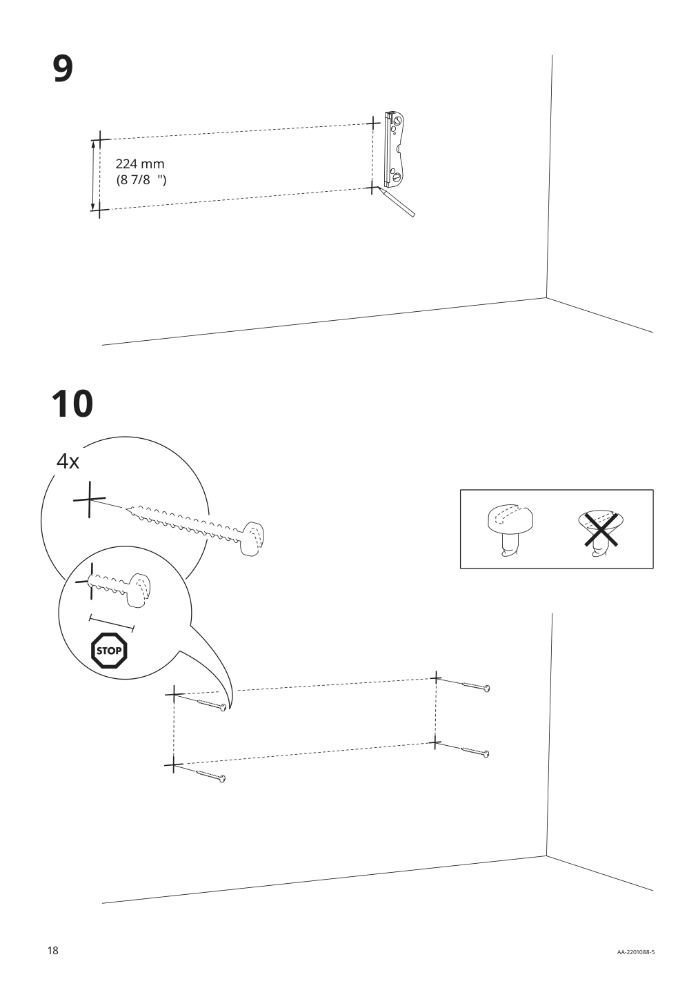 Assembly instructions for IKEA Godmorgon sink cabinet with 2 drawers gillburen dark gray | Page 18 - IKEA GODMORGON / ODENSVIK sink cabinet with 2 drawers 693.384.81