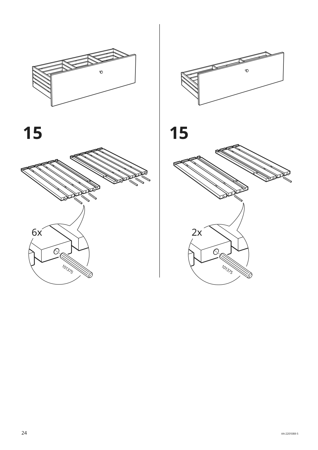 Assembly instructions for IKEA Godmorgon sink cabinet with 2 drawers gillburen dark gray | Page 24 - IKEA GODMORGON/TOLKEN / HÖRVIK cabinet, top + 17 3/4x12 2/8" sink 293.384.97