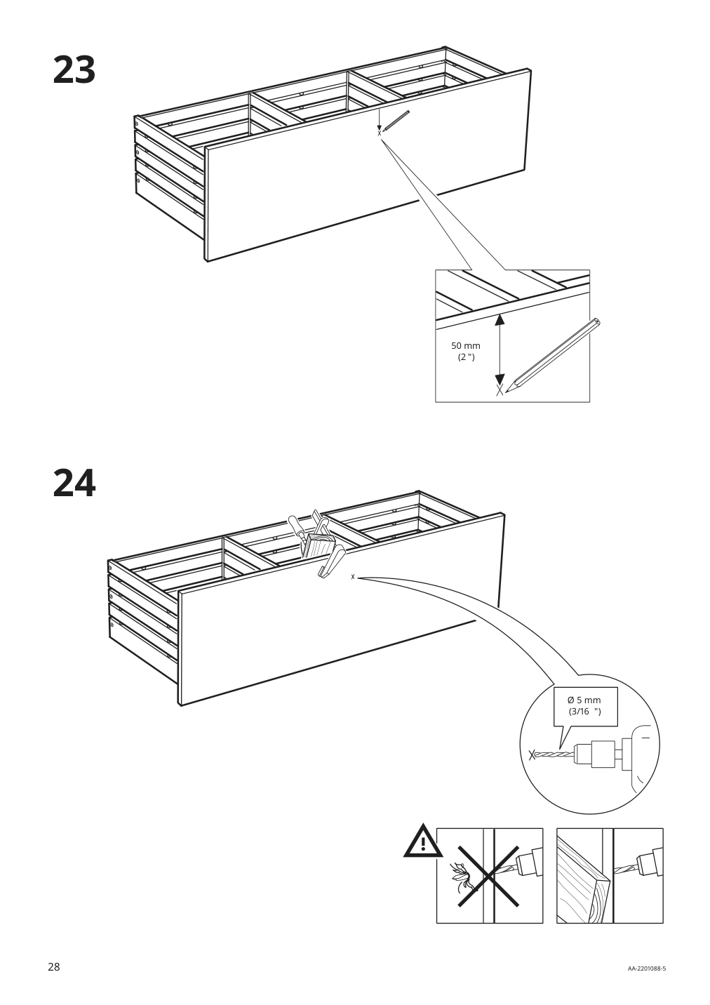 Assembly instructions for IKEA Godmorgon sink cabinet with 2 drawers gillburen dark gray | Page 28 - IKEA GODMORGON/TOLKEN / HÖRVIK cabinet, top + 17 3/4x12 2/8" sink 293.384.97