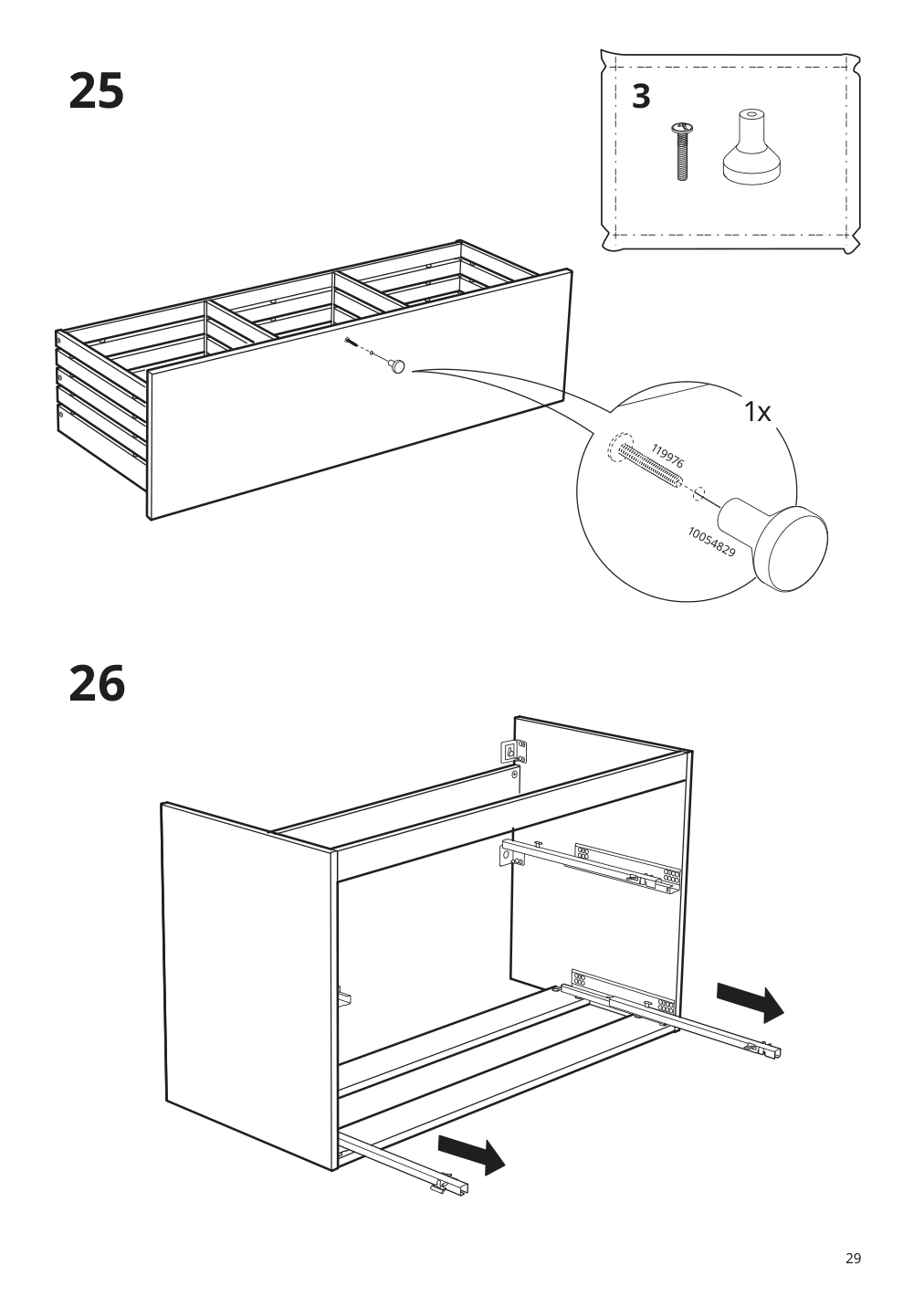 Assembly instructions for IKEA Godmorgon sink cabinet with 2 drawers gillburen dark gray | Page 29 - IKEA GODMORGON/TOLKEN / HÖRVIK cabinet, top + 17 3/4x12 2/8" sink 293.384.97