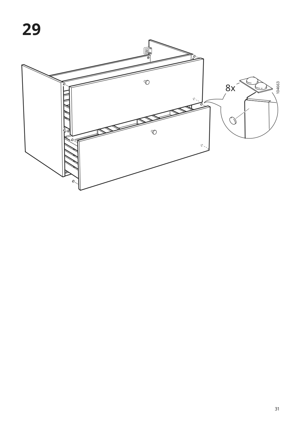 Assembly instructions for IKEA Godmorgon sink cabinet with 2 drawers gillburen dark gray | Page 31 - IKEA GODMORGON / ODENSVIK sink cabinet with 2 drawers 693.384.81