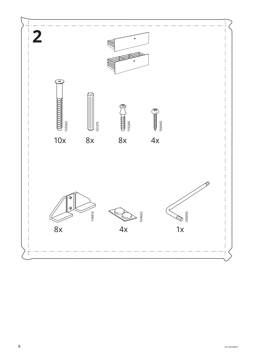 Assembly instructions for IKEA Godmorgon sink cabinet with 2 drawers gillburen dark gray | Page 8 - IKEA GODMORGON sink cabinet with 2 drawers 904.827.49