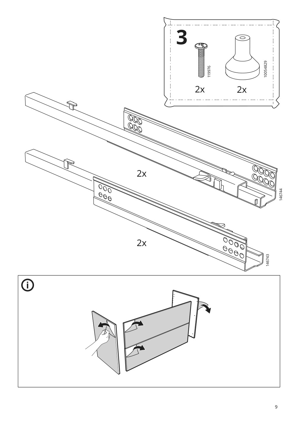 Assembly instructions for IKEA Godmorgon sink cabinet with 2 drawers gillburen dark gray | Page 9 - IKEA GODMORGON/TOLKEN / HÖRVIK cabinet, top + 17 3/4x12 2/8" sink 293.384.97