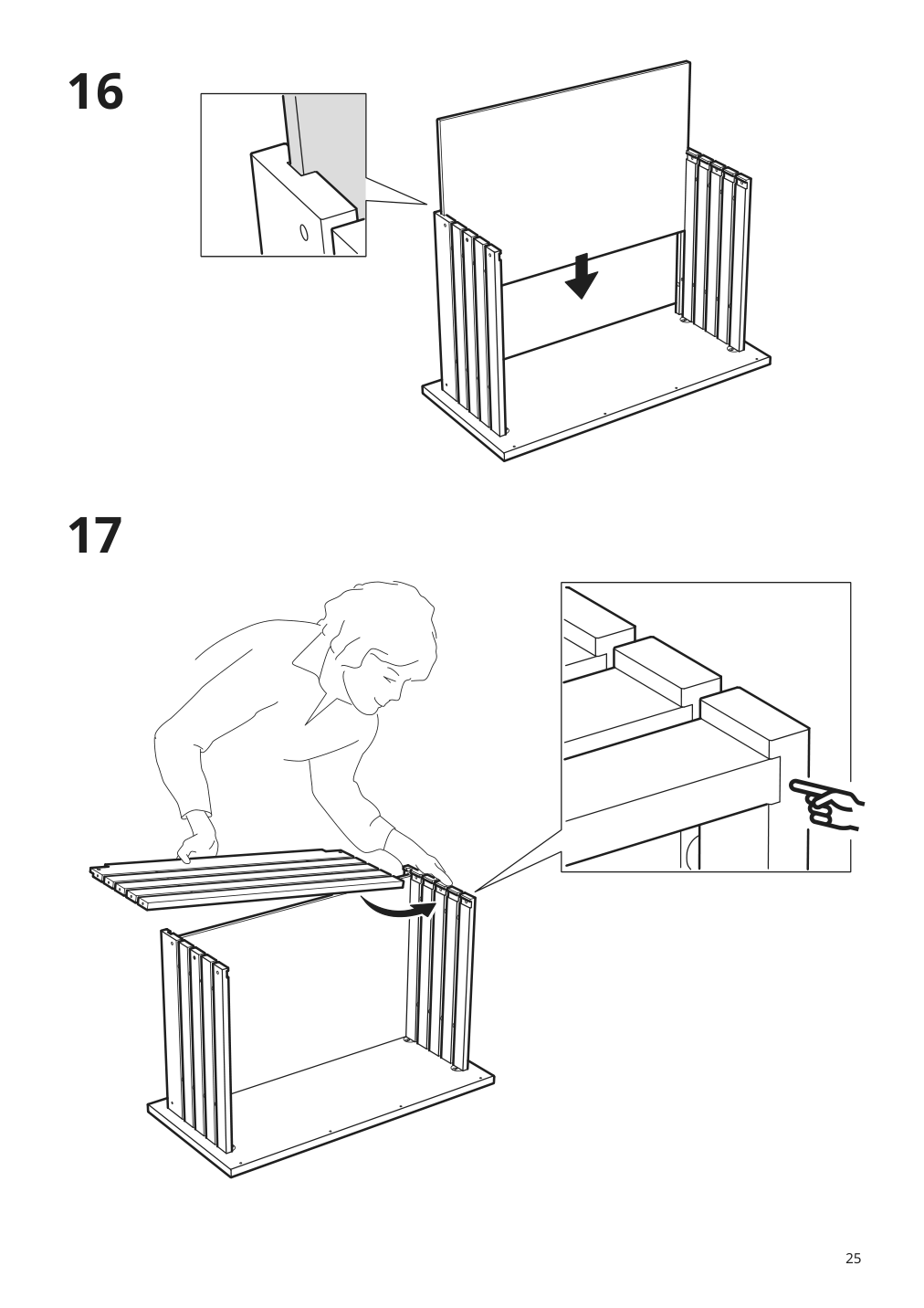 Assembly instructions for IKEA Godmorgon sink cabinet with 2 drawers high gloss gray | Page 25 - IKEA GODMORGON / ODENSVIK sink cabinet with 2 drawers 992.926.22