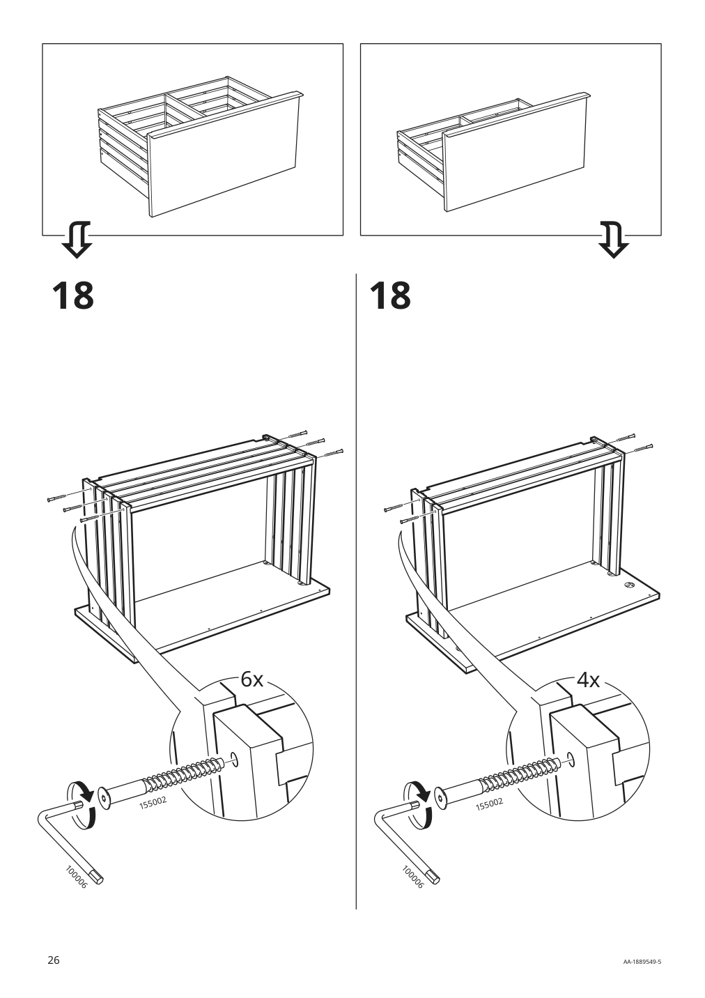 Assembly instructions for IKEA Godmorgon sink cabinet with 2 drawers high gloss gray | Page 26 - IKEA GODMORGON / ODENSVIK sink cabinet with 2 drawers 992.926.22