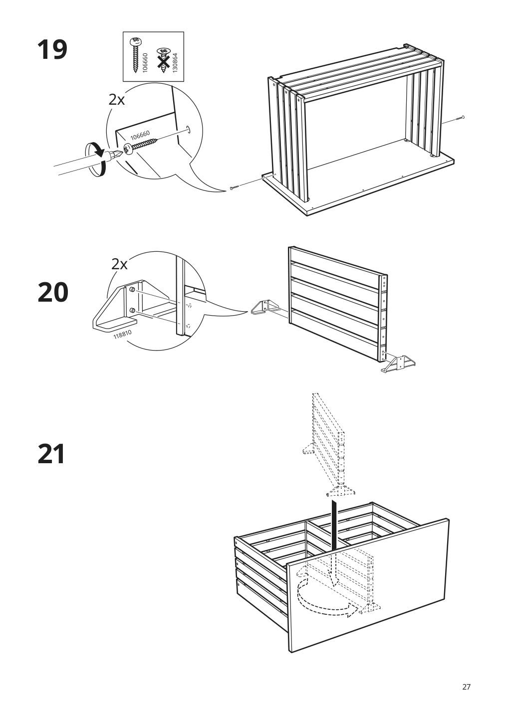 Assembly instructions for IKEA Godmorgon sink cabinet with 2 drawers high gloss gray | Page 27 - IKEA GODMORGON / ODENSVIK sink cabinet with 2 drawers 992.926.22