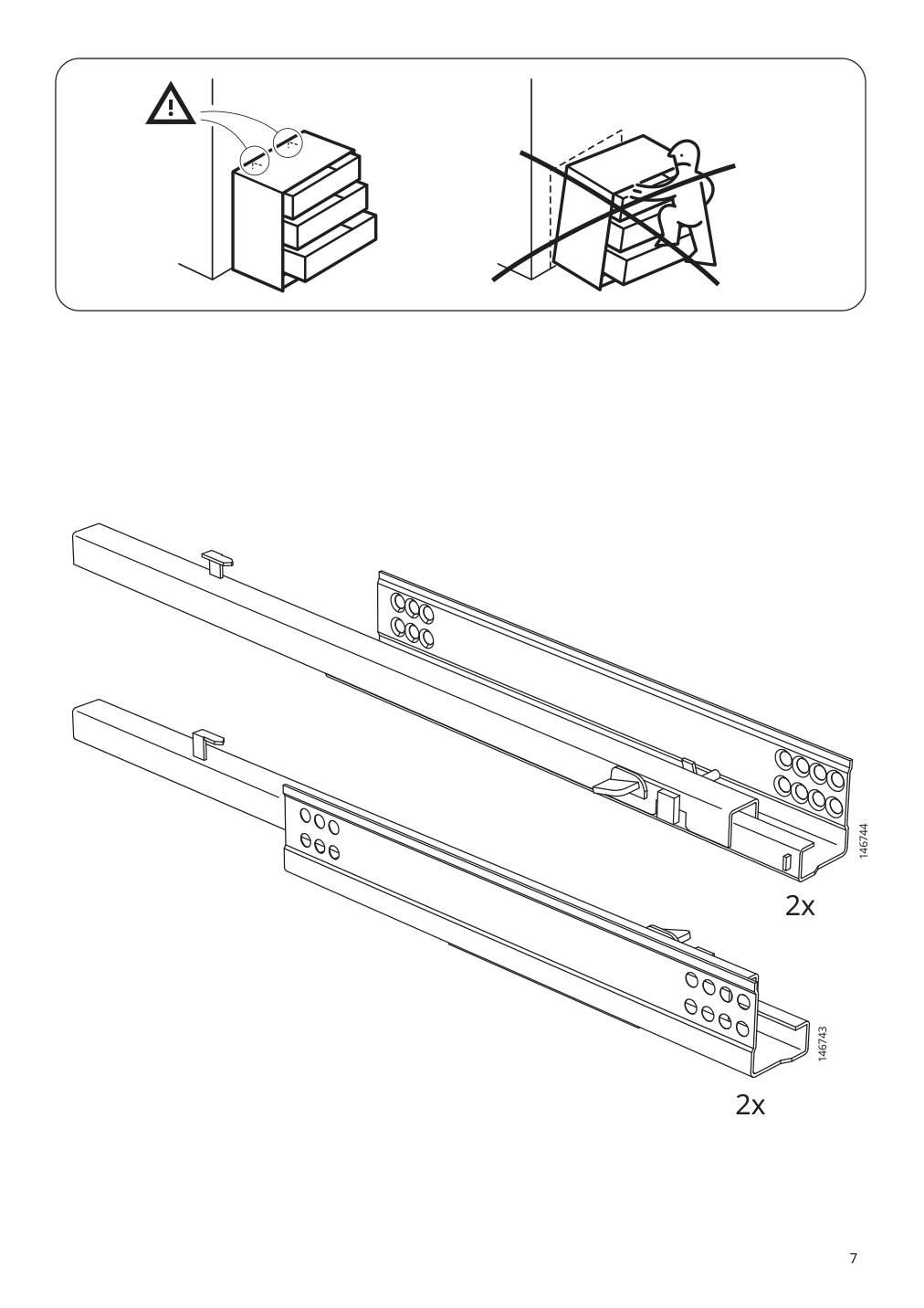 Assembly instructions for IKEA Godmorgon sink cabinet with 2 drawers high gloss gray | Page 7 - IKEA GODMORGON / ODENSVIK sink cabinet with 2 drawers 992.926.22