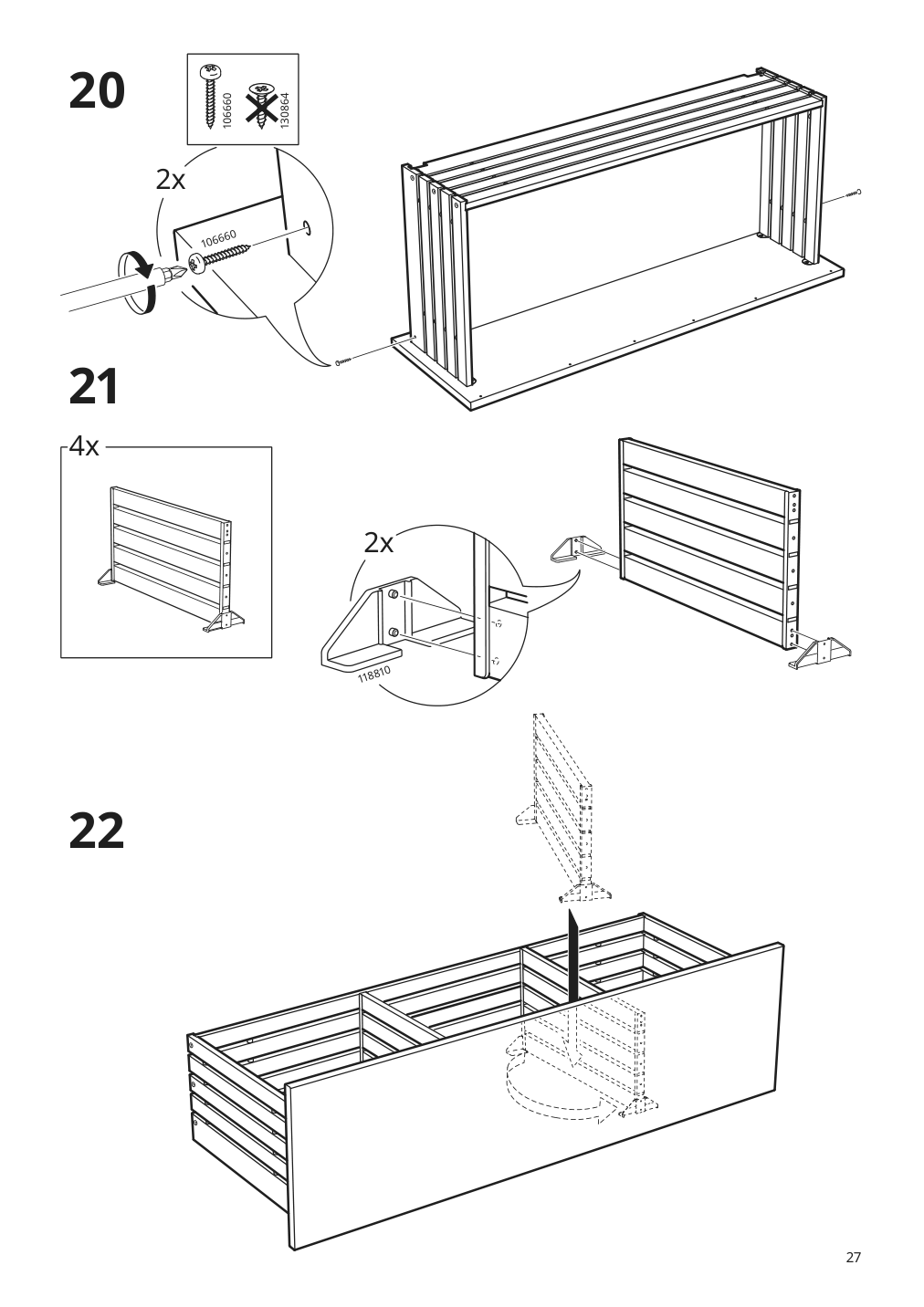 Assembly instructions for IKEA Godmorgon sink cabinet with 2 drawers high gloss gray | Page 27 - IKEA GODMORGON / ODENSVIK sink cabinet with 2 drawers 292.930.26