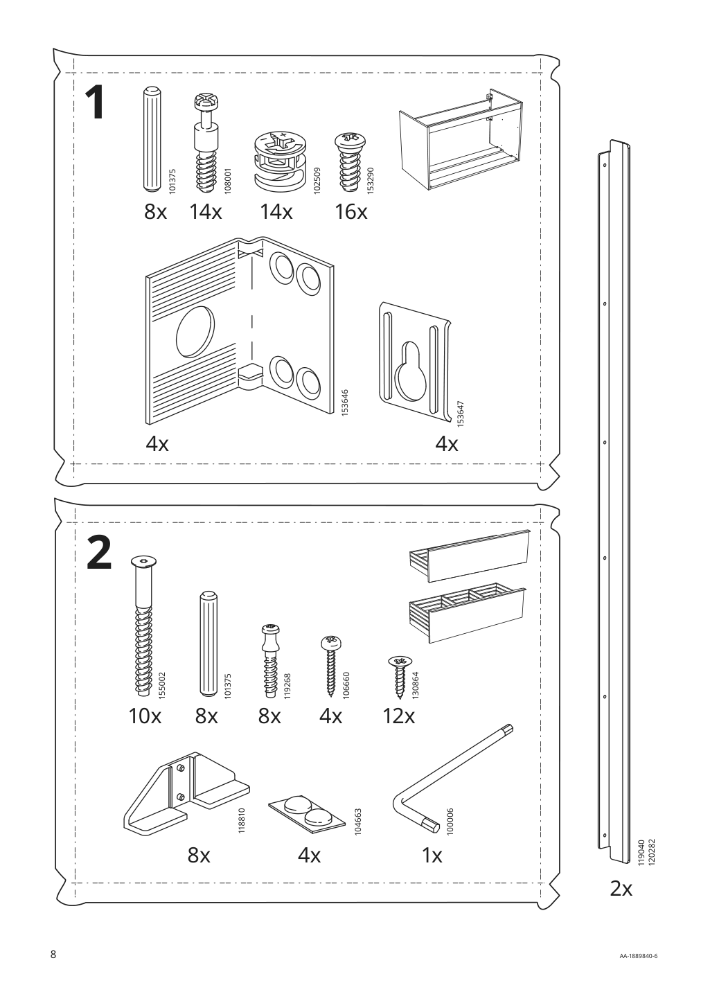 Assembly instructions for IKEA Godmorgon sink cabinet with 2 drawers high gloss gray | Page 8 - IKEA GODMORGON / ODENSVIK sink cabinet with 2 drawers 292.930.26