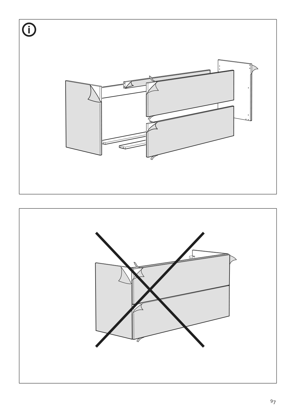 Assembly instructions for IKEA Godmorgon sink cabinet with 2 drawers high gloss gray | Page 9 - IKEA GODMORGON / ODENSVIK sink cabinet with 2 drawers 292.930.26