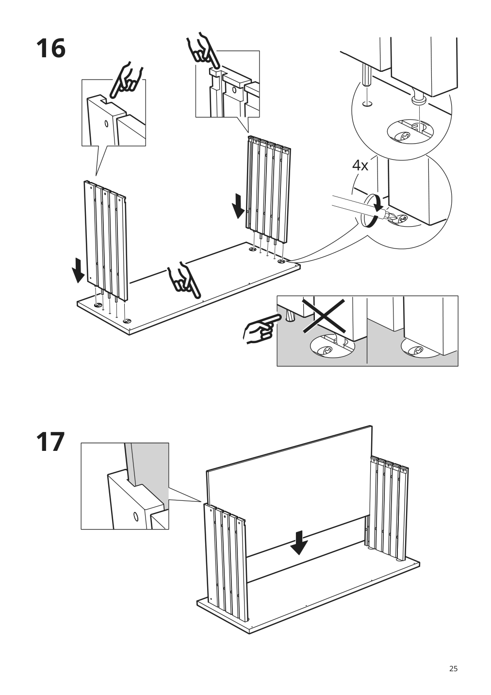 Assembly instructions for IKEA Godmorgon sink cabinet with 2 drawers high gloss gray | Page 25 - IKEA GODMORGON sink cabinet with 2 drawers 801.809.93