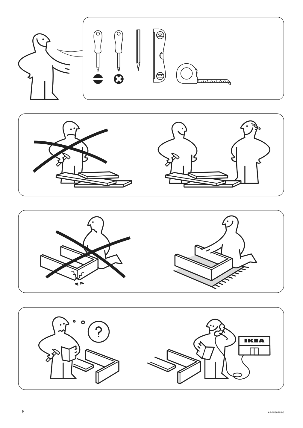 Assembly instructions for IKEA Godmorgon sink cabinet with 2 drawers high gloss gray | Page 6 - IKEA GODMORGON / BRÅVIKEN sink cabinet with 2 drawers 492.923.80