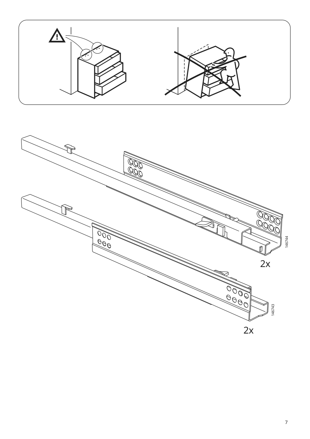 Assembly instructions for IKEA Godmorgon sink cabinet with 2 drawers high gloss gray | Page 7 - IKEA GODMORGON sink cabinet with 2 drawers 801.809.93