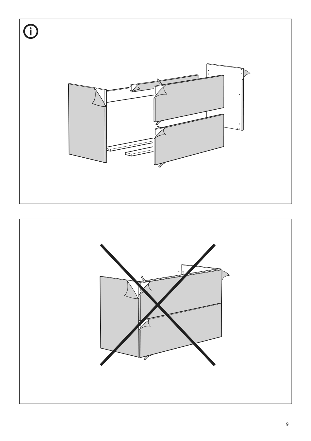 Assembly instructions for IKEA Godmorgon sink cabinet with 2 drawers high gloss gray | Page 9 - IKEA GODMORGON sink cabinet with 2 drawers 801.809.93