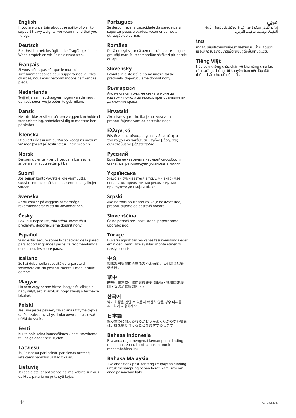 Assembly instructions for IKEA Godmorgon sink cabinet with 2 drawers high gloss white | Page 14 - IKEA GODMORGON/TOLKEN / HÖRVIK cabinet, top + 17 3/4x12 2/8" sink 193.083.87