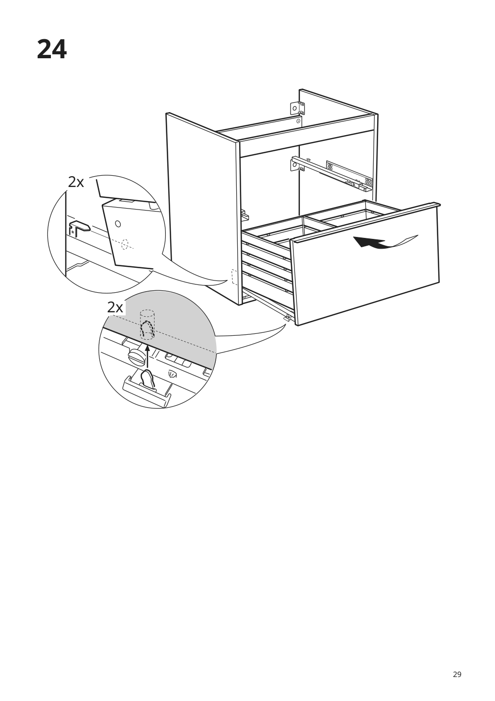 Assembly instructions for IKEA Godmorgon sink cabinet with 2 drawers high gloss white | Page 29 - IKEA GODMORGON/TOLKEN / HÖRVIK cabinet, top + 17 3/4x12 2/8" sink 193.083.87