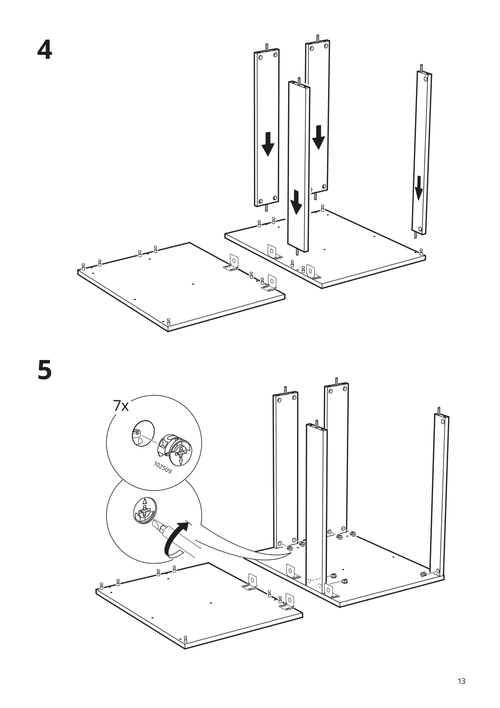 Assembly instructions for IKEA Godmorgon sink cabinet with 2 drawers kasjoen light gray | Page 13 - IKEA GODMORGON/TOLKEN / KATTEVIK sink cabinet with top + 15¾" sink 193.083.25