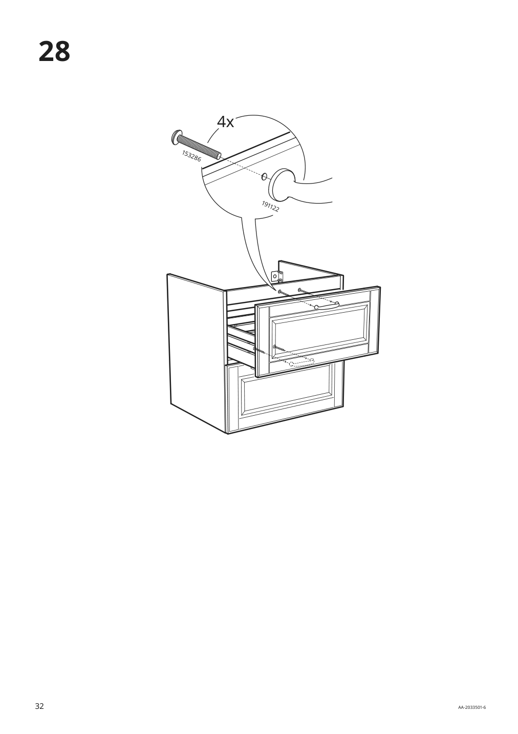 Assembly instructions for IKEA Godmorgon sink cabinet with 2 drawers kasjoen light gray | Page 32 - IKEA GODMORGON sink cabinet with 2 drawers 103.876.28