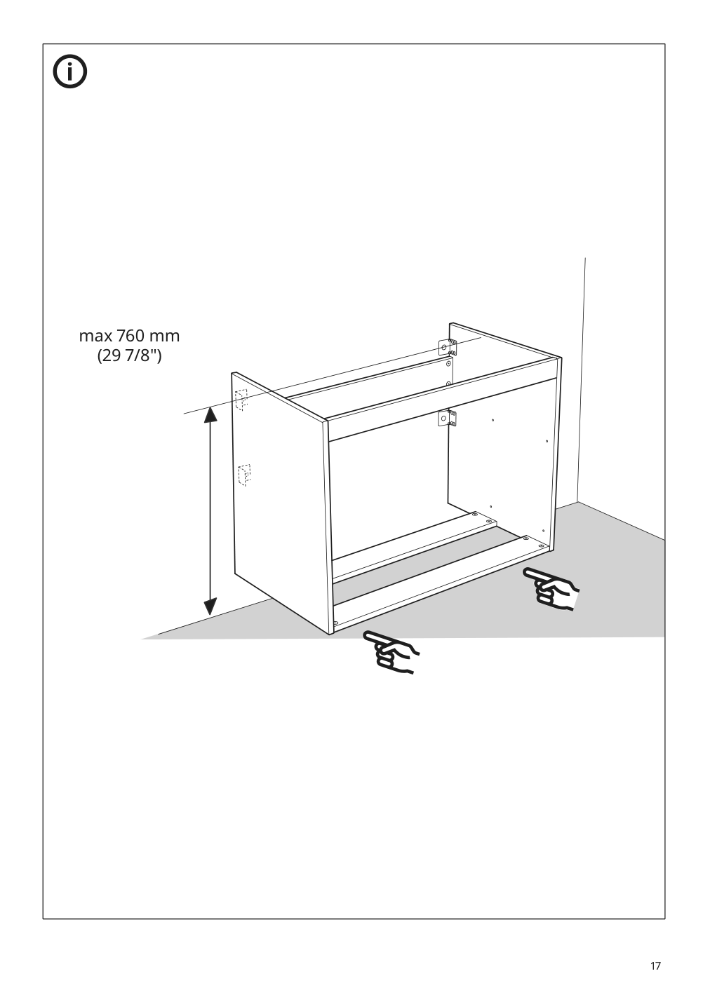 Assembly instructions for IKEA Godmorgon sink cabinet with 2 drawers kasjoen light gray | Page 17 - IKEA GODMORGON sink cabinet with 2 drawers 503.876.45