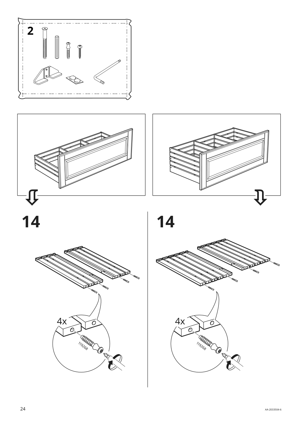 Assembly instructions for IKEA Godmorgon sink cabinet with 2 drawers kasjoen light gray | Page 24 - IKEA GODMORGON/TOLKEN / TÖRNVIKEN cabinet, countertop, 19 5/8" sink 094.853.52