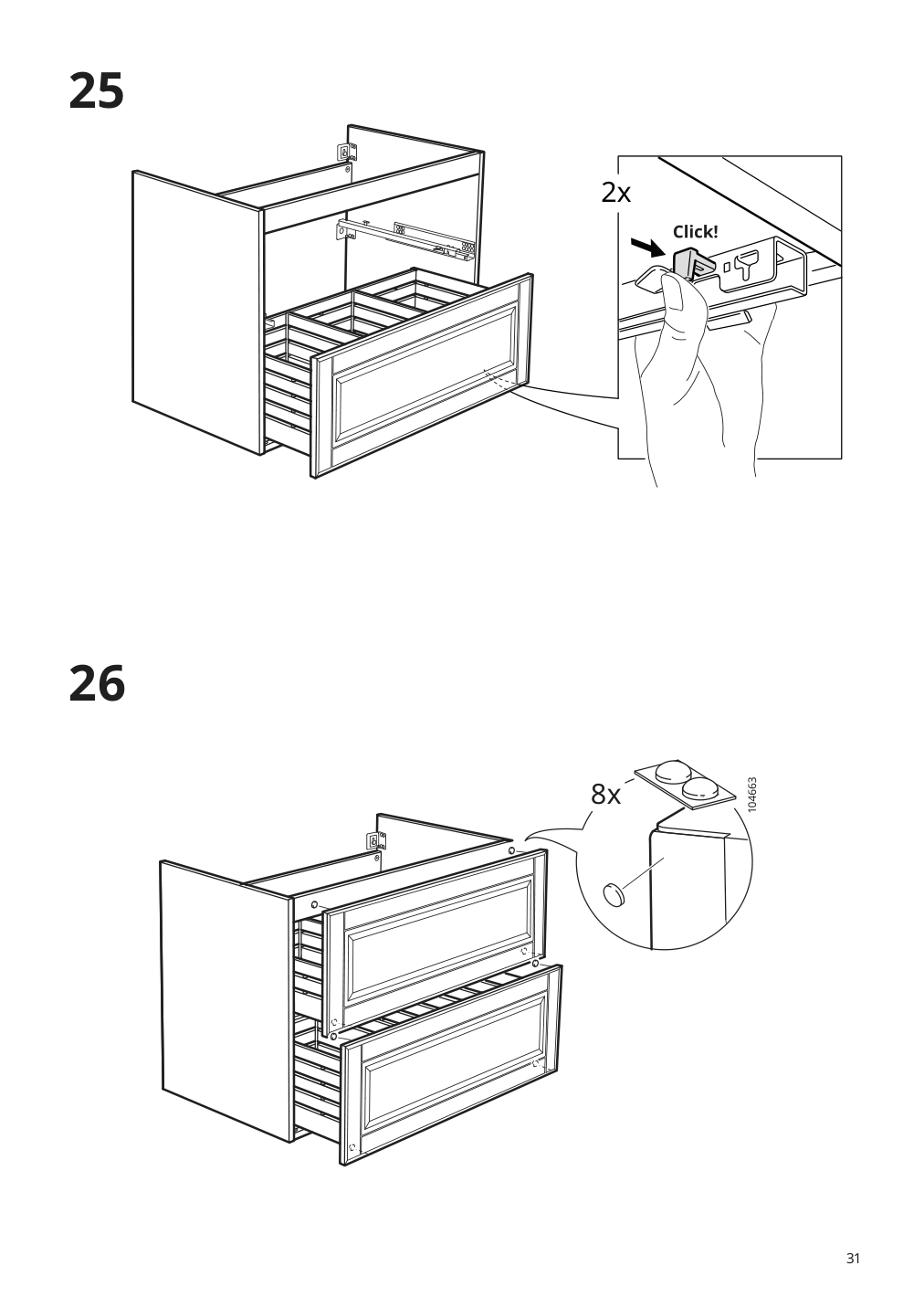 Assembly instructions for IKEA Godmorgon sink cabinet with 2 drawers kasjoen light gray | Page 31 - IKEA GODMORGON/TOLKEN / TÖRNVIKEN cabinet, countertop, 19 5/8" sink 894.889.74