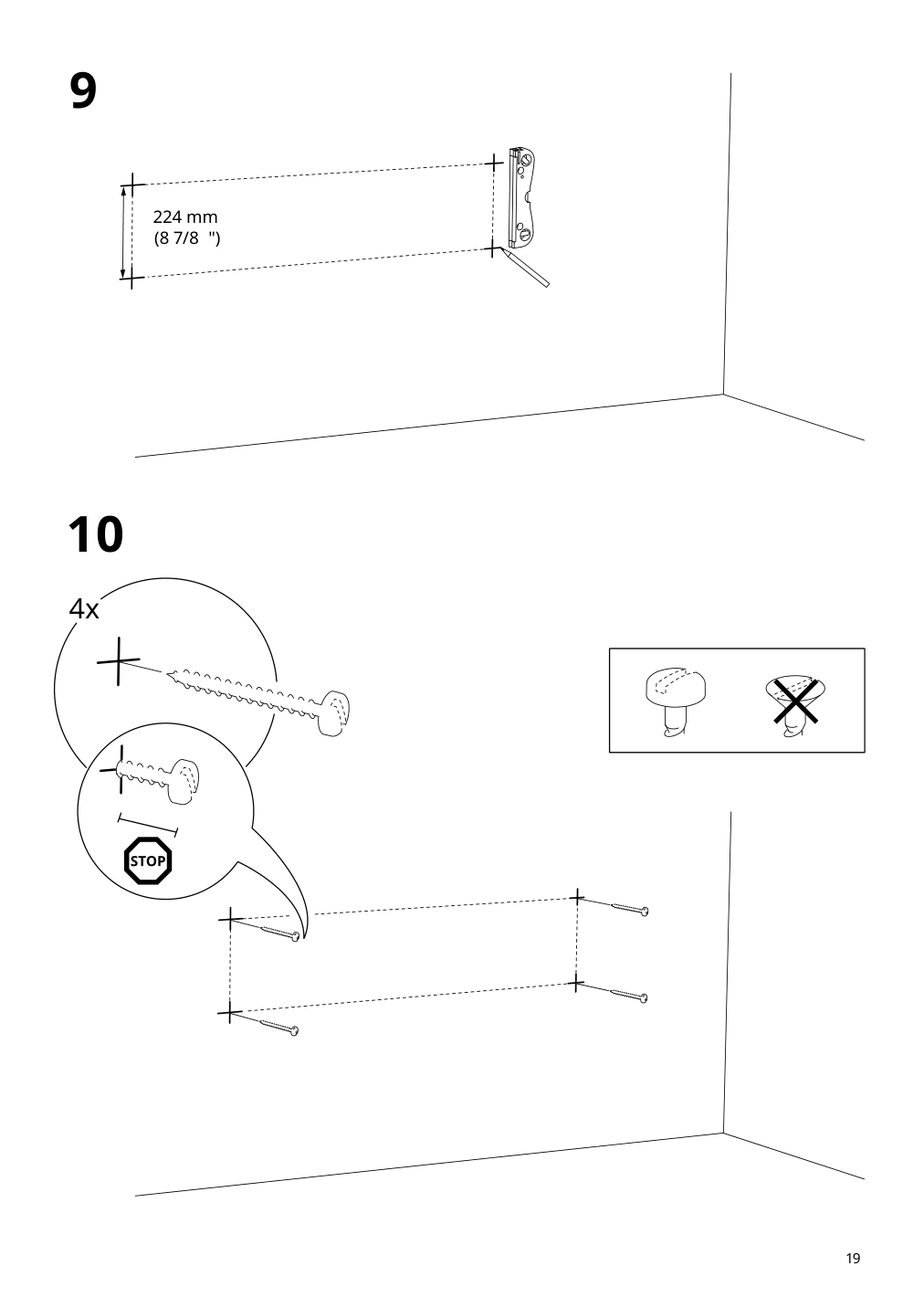 Assembly instructions for IKEA Godmorgon sink cabinet with 2 drawers kasjoen light gray | Page 19 - IKEA GODMORGON / RÄTTVIKEN bathroom furniture, set of 5 793.046.97