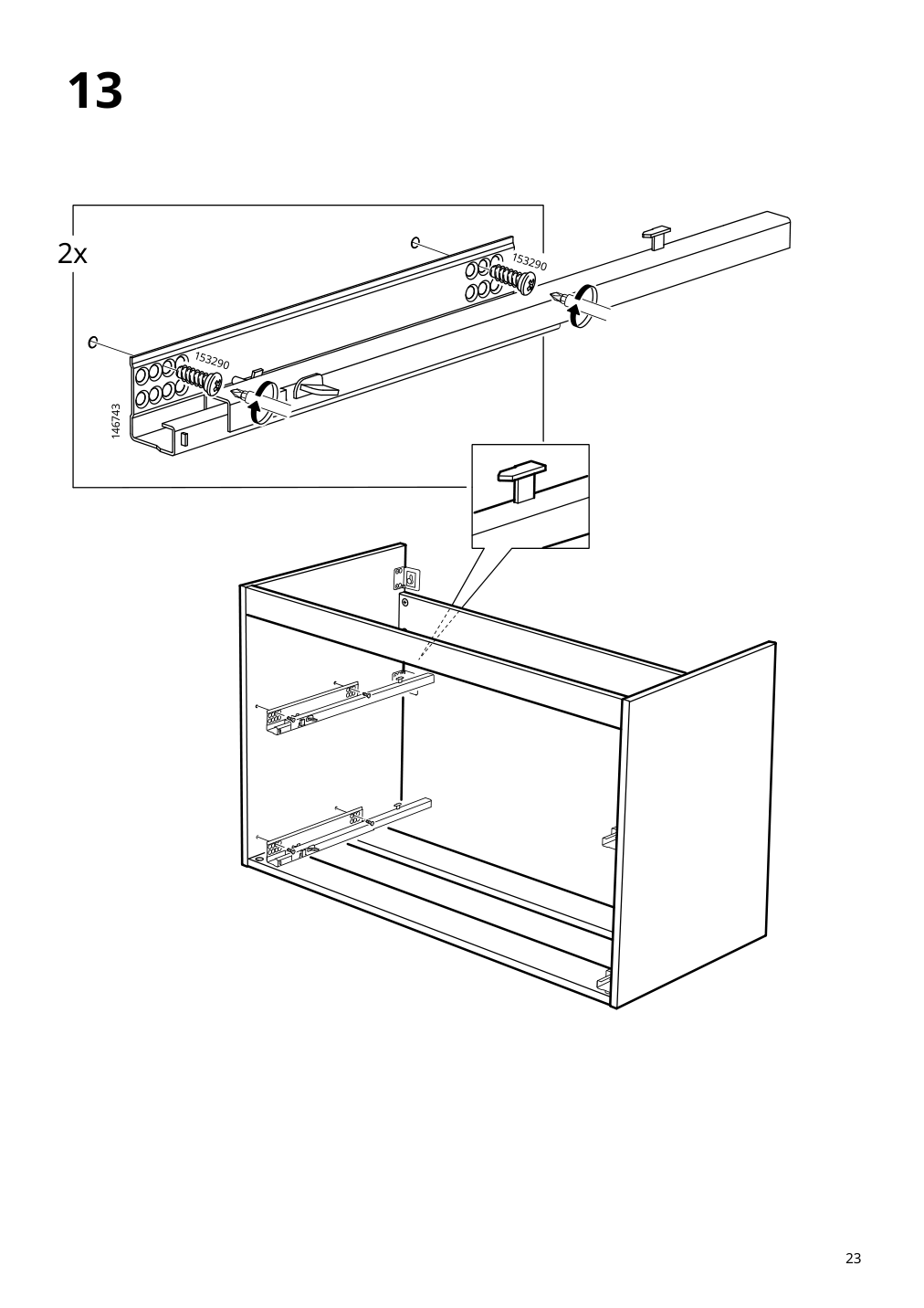 Assembly instructions for IKEA Godmorgon sink cabinet with 2 drawers kasjoen light gray | Page 23 - IKEA GODMORGON / RÄTTVIKEN bathroom furniture, set of 5 793.046.97