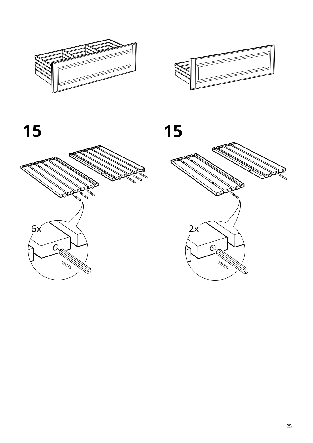 Assembly instructions for IKEA Godmorgon sink cabinet with 2 drawers kasjoen light gray | Page 25 - IKEA GODMORGON / RÄTTVIKEN bathroom furniture, set of 5 793.046.97