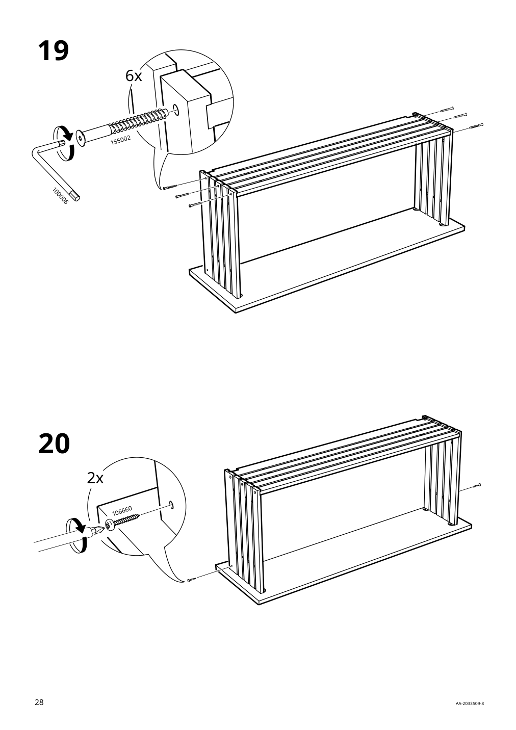 Assembly instructions for IKEA Godmorgon sink cabinet with 2 drawers kasjoen light gray | Page 28 - IKEA GODMORGON sink cabinet with 2 drawers 203.876.56