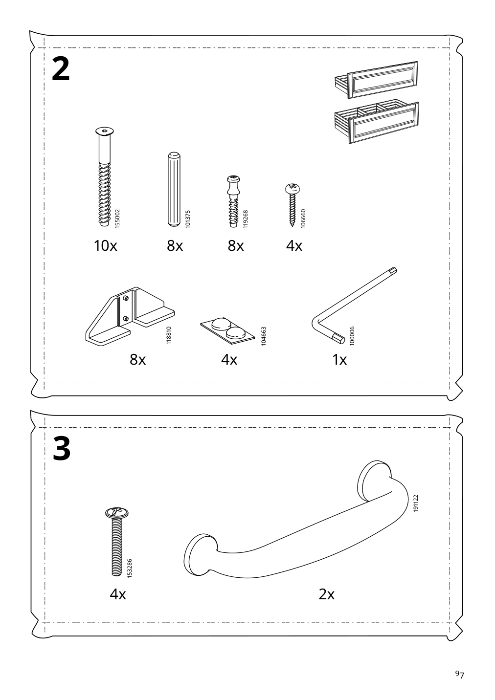 Assembly instructions for IKEA Godmorgon sink cabinet with 2 drawers kasjoen light gray | Page 9 - IKEA GODMORGON / RÄTTVIKEN bathroom furniture, set of 5 793.046.97